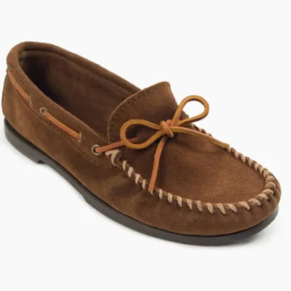 Men's 7 Women's 9- Minnetonka Dusty Brown Camp Moccasins